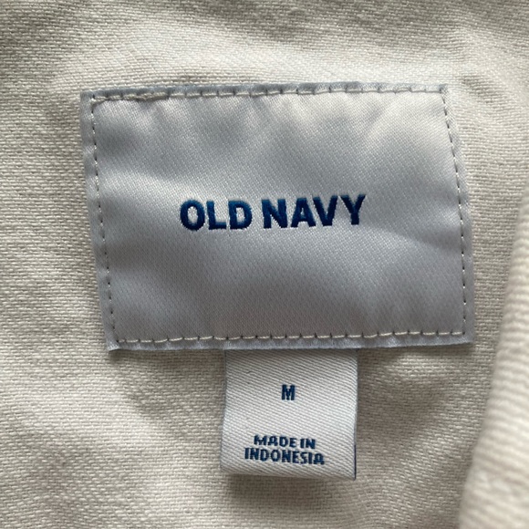 Old Navy Frayed White Denim Jacket - Picture 2 of 6